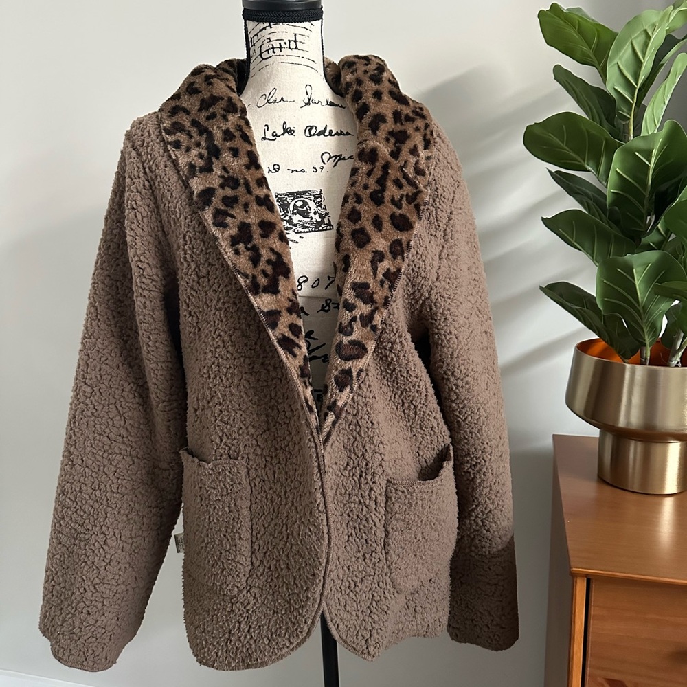NWOT Love Riche Leopard Print Jacket - Picture 3 of 7